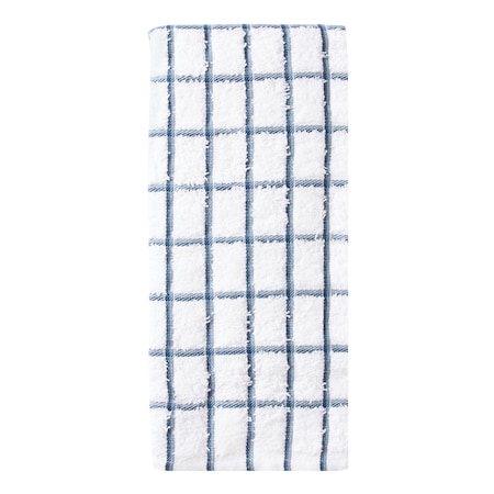 Ritz Cafe Check Kitchen Towel White Ground/Blue Chambray Check, PK12 9850916
